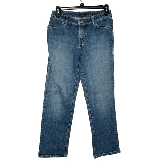 Indigo Palms Women Jeans Relaxed Straight Leg Mid-Rise Wash Denim Blue‎ Size 26 - Picture 1 of 9